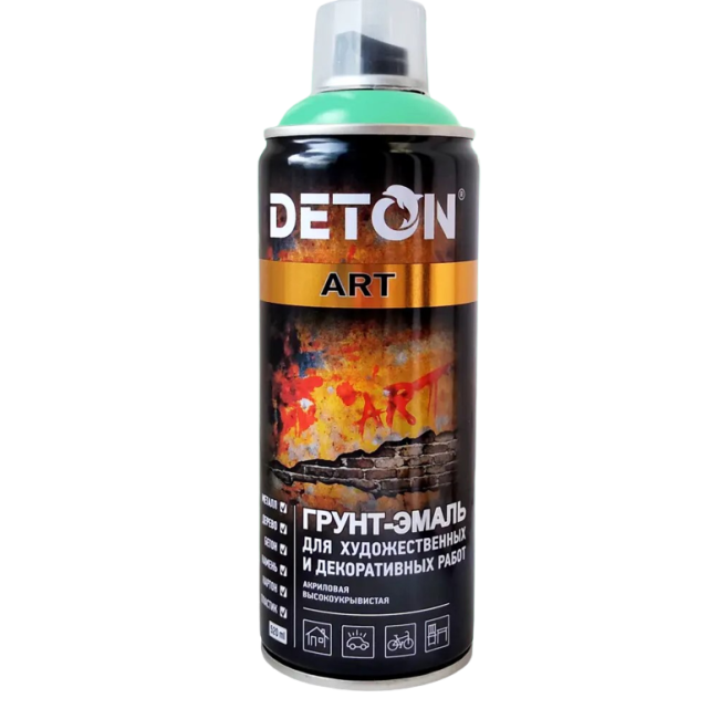 DETON ART - Праймер эмаль - Бирюза - Аэрозоль, 520 мл DTN-A70679 – Томскіде сатып алу | Deton | carpaint.kz