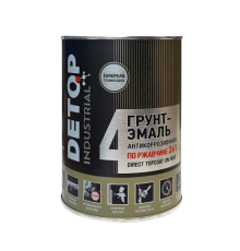 DETOP №4 - Тоттануға арналған праймер-эмаль 3-і 1-де - хаки (қорғаныс), 0,75л
