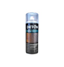 DETON SPECIAL - Грунт-эмаль молотковая - Серебристо-серая - Аэрозоль, 520 мл