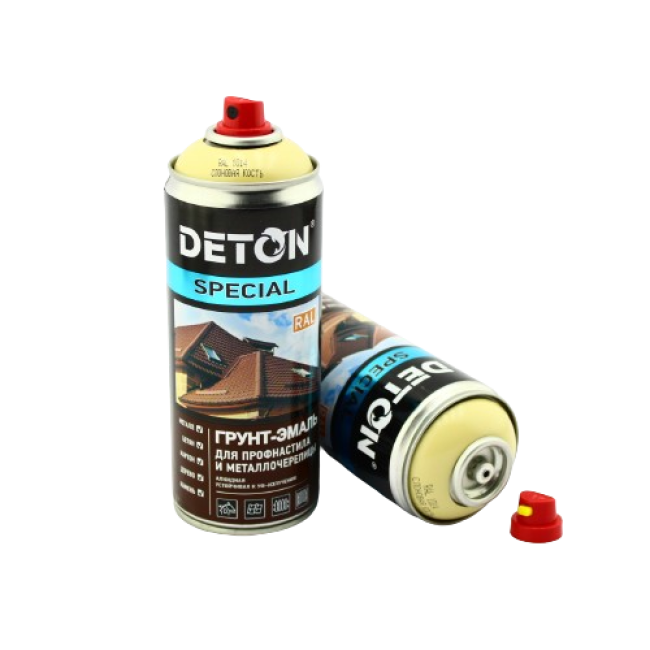 Deton RAL 1014 DETON SPECIAL - Primer-enamel for metal tiles - Ivory - Aerosol, 520 ml DTN-A07296 – buy in Tomsk | carpaint.kz