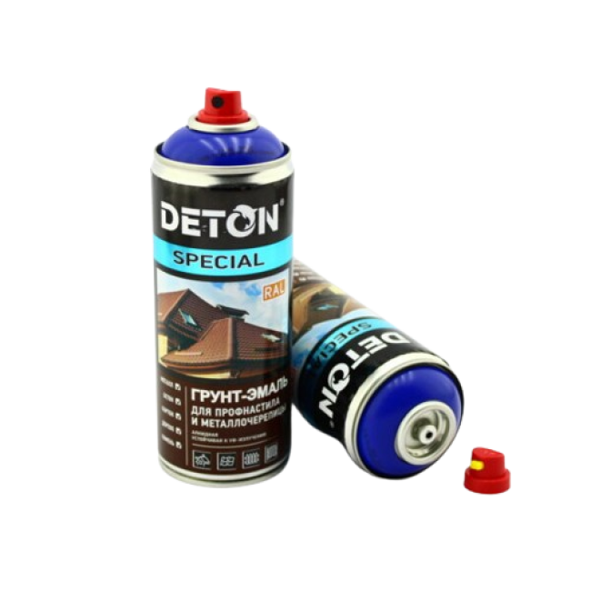 Deton RAL 5002 DETON SPECIAL - 金属瓷砖瓷釉底漆 - 群青蓝 - 气雾剂，520 毫升 DTN-A07332 图片 – 托木斯克 | carpaint.kz