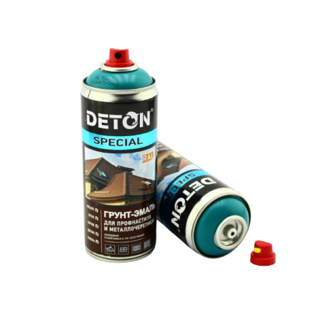 Deton RAL 5021 DETON SPECIAL - 金属瓷砖瓷釉底漆 - 水蓝色 - 气雾剂，520 毫升 DTN-A07362 图片 – 托木斯克 | carpaint.kz
