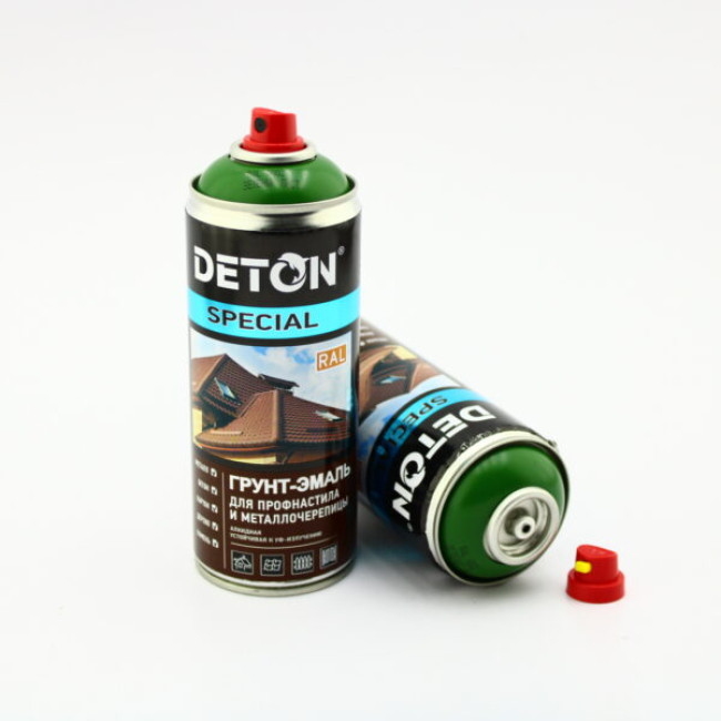 Deton RAL 6002 DETON SPECIAL - 金属瓷砖底釉 - 绿片 - 气雾剂，520 毫升 DTN-A07363 图片 – 托木斯克 | carpaint.kz