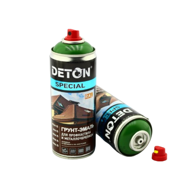 Deton RAL 6002 DETON SPECIAL - 金属瓷砖底釉 - 绿片 - 气雾剂，520 毫升 DTN-A07363 图片 – 托木斯克 | carpaint.kz