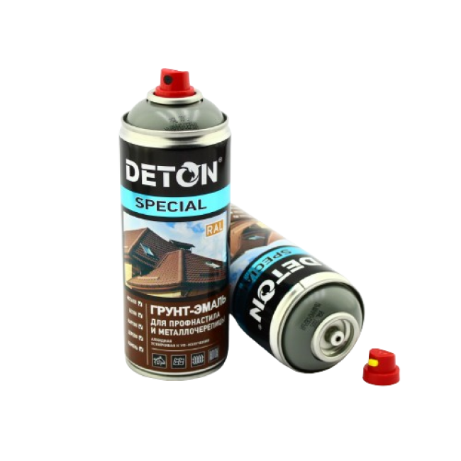 Deton RAL 7005 DETON SPECIAL - 金属瓷砖瓷釉底漆 - 鼠灰色 - 气雾剂，520 毫升 DTN-A07358 图片 – 托木斯克 | carpaint.kz