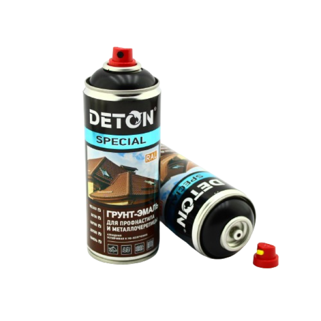 Deton RAL 9005 DETON SPECIAL - Primer-enamel for metal tiles - Black - Aerosol, 520 ml DTN-A07293 – buy in Tomsk | carpaint.kz
