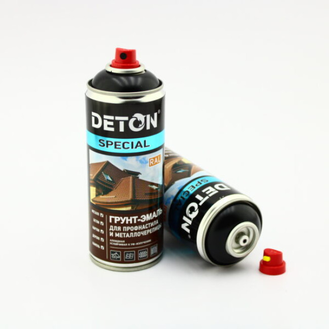 Deton RAL 9005 DETON SPECIAL - Primer-enamel for metal tiles - Black - Aerosol, 520 ml DTN-A07293 – buy in Tomsk | carpaint.kz