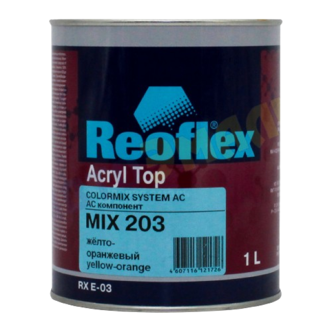 Reoflex 203 MIX Acrylic enamel 4+1, Yellow-orange, 1l RX E-03-203-1000 – buy in Tomsk | carpaint.kz