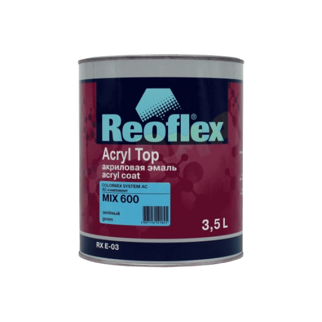 600 MIX Акриловая эмаль 4+1, Зеленая, 3.5л RX E-03-600-3500 – купить в Томске | Reoflex | carpaint.kz