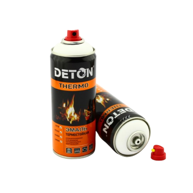 Deton DETON THERMO - Heat-resistant enamel - White - Aerosol, 520 ml DTN-A70789 – buy in Tomsk | carpaint.kz