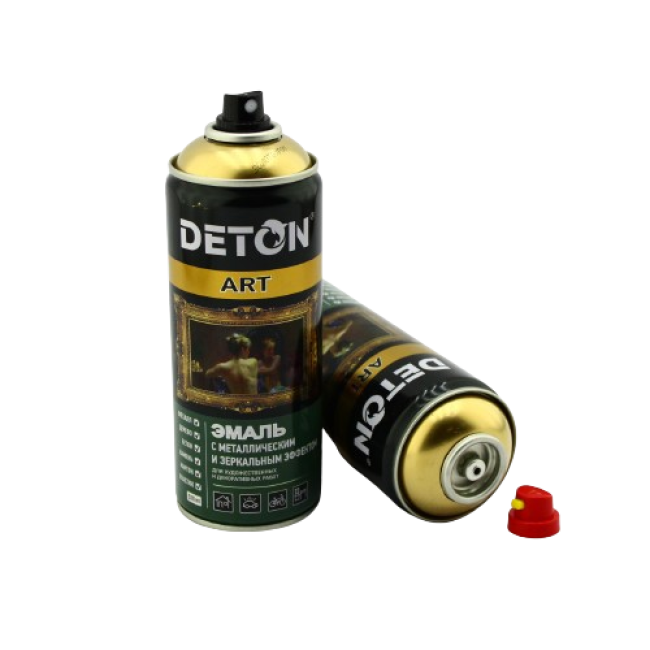 DETON ART - Эмаль металлик - Золото-Хром - Аэрозоль, 520 мл DTN-A70690 – купить в Томске | Deton | carpaint.kz