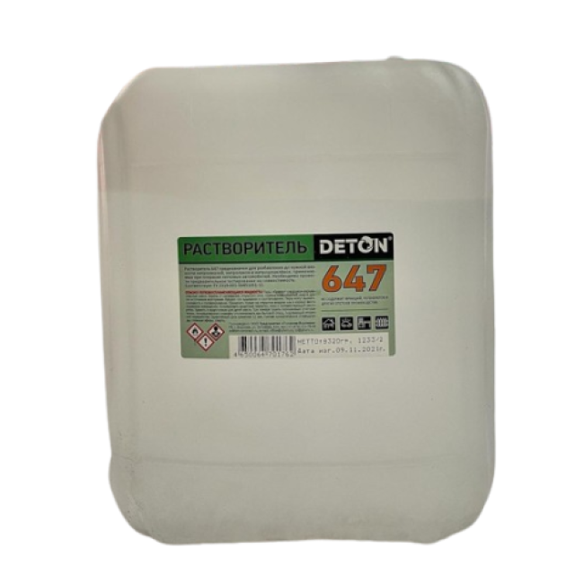 DETON 647 Растворитель , 10л DTN-S70176 – купить в Томске | Deton | carpaint.kz
