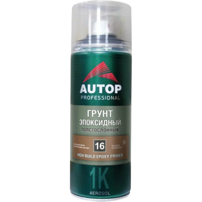 AUTOP №16 - Грунт эпоксидный толстослойный - Серый - Аэрозоль, 520 мл ATP-A07233 – купить в Томске | Autop | carpaint.kz