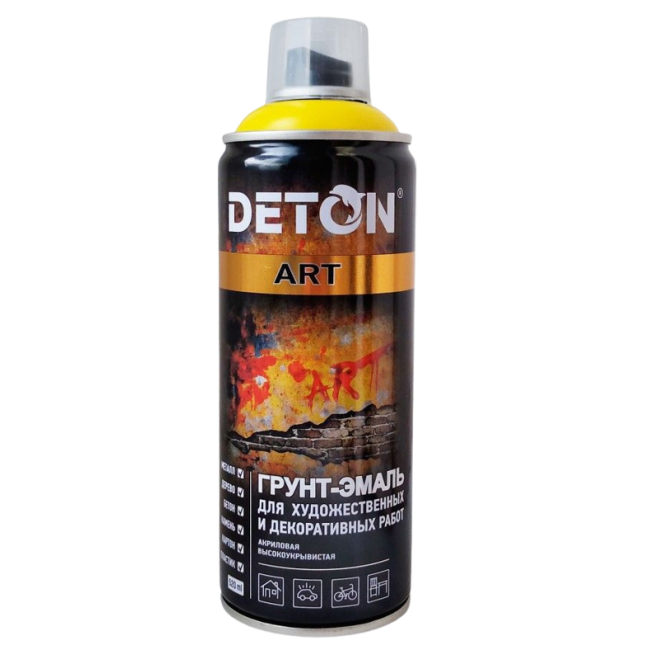 Deton DETON ART - Primer-enamel - Yellow - Aerosol, 520 ml DTN-A70677 – buy in Tomsk | carpaint.kz