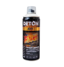 DETON ART - Праймер эмаль - Ақ күңгірт - Аэрозоль, 520 мл