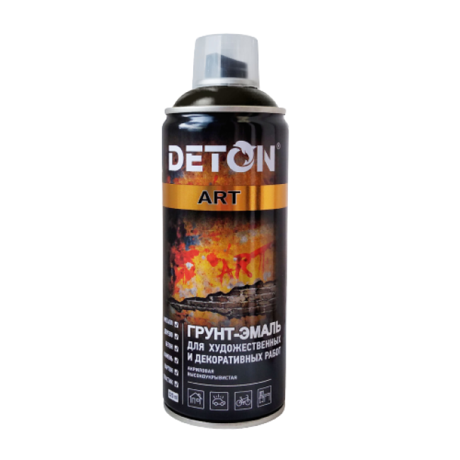 Deton DETON ART - 珐琅底漆 - 黑色光泽 - 气雾剂，520 毫升 DTN-A70688 图片 – 托木斯克 | carpaint.kz