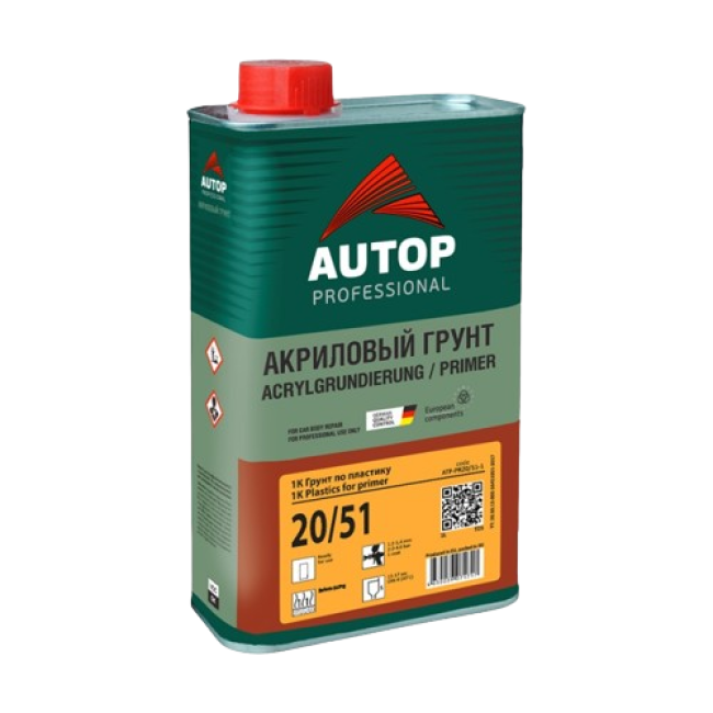 AUTOP 20/51 - Грунт по пластику 1К - серый - Банка, 1л ATP-PR20/51-1/P3 – купить в Томске | Autop | carpaint.kz