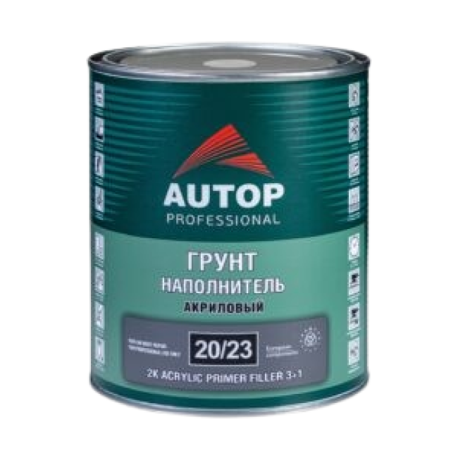 AUTOP 20/23 - 2K Грунт-наполнитель акриловый 3+1 - Черный - Банка, 1л ATP-PR20/23-1/P2 – купить в Томске | Autop | carpaint.kz