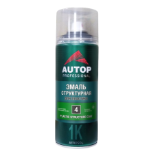 AUTOP №4 - Structural enamel for plastic - Gray coarse - Aerosol, 520 ml