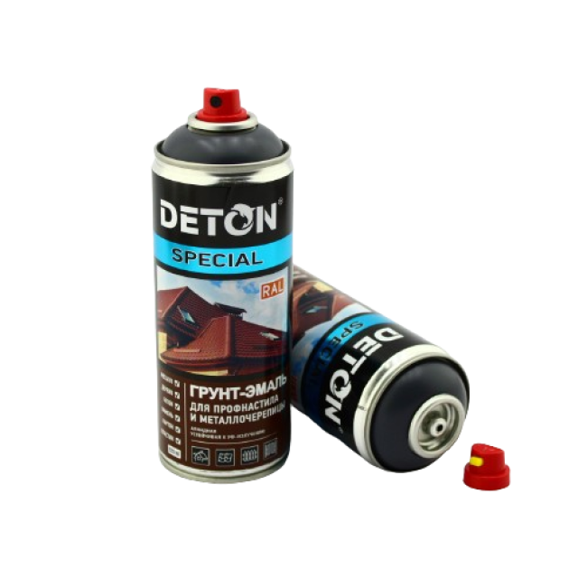 Deton RAL 7016 DETON SPECIAL - 金属瓷砖瓷漆底漆 - 无烟煤灰色 - 气雾剂，520 毫升 DTN-A07522 图片 – 托木斯克 | carpaint.kz