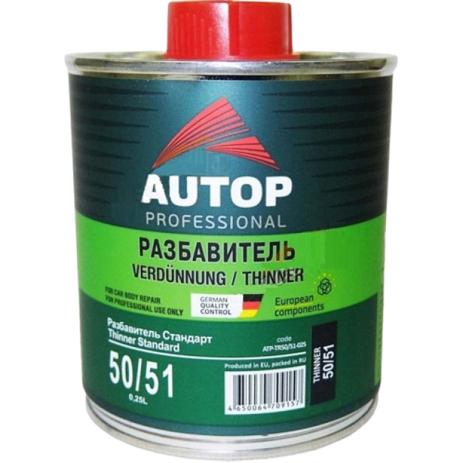AUTOP 50/51 - Разбавитель Стандарт акриловый - Банка, 0.25л ATP-TR50/51-025 – купить в Томске | Autop | carpaint.kz